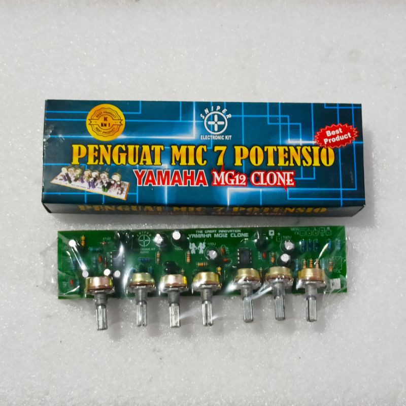 Kit Mixer Yamaha MG12 Clone Penguat Mic 7 Potensio Kit Mixer 7 Pot