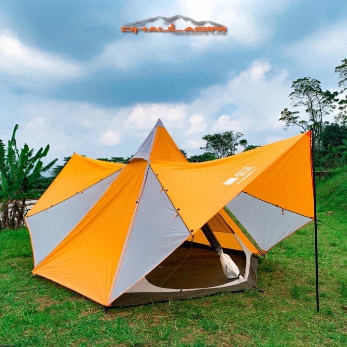 Tenda Pyramid Dhaulagiri Kap 6 Orang Camping Outdoor Tent Double Layer