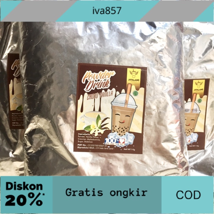 

PROMO Bubuk Minuman Choco Vanilla Powder Drink 1 kg GRATIS ONGKIR