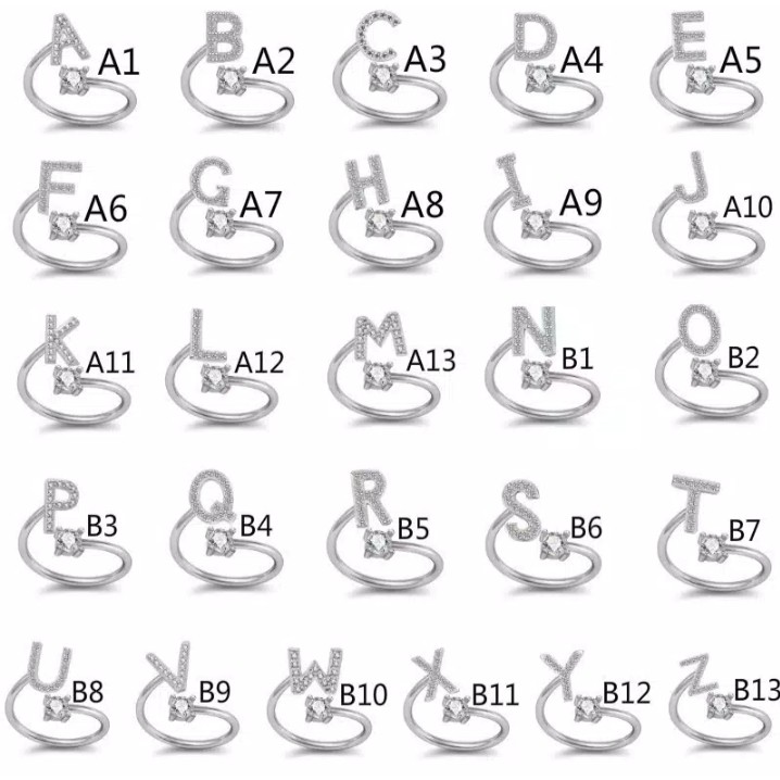 calistanauliolshop Cincin Huruf A-Z (COD)