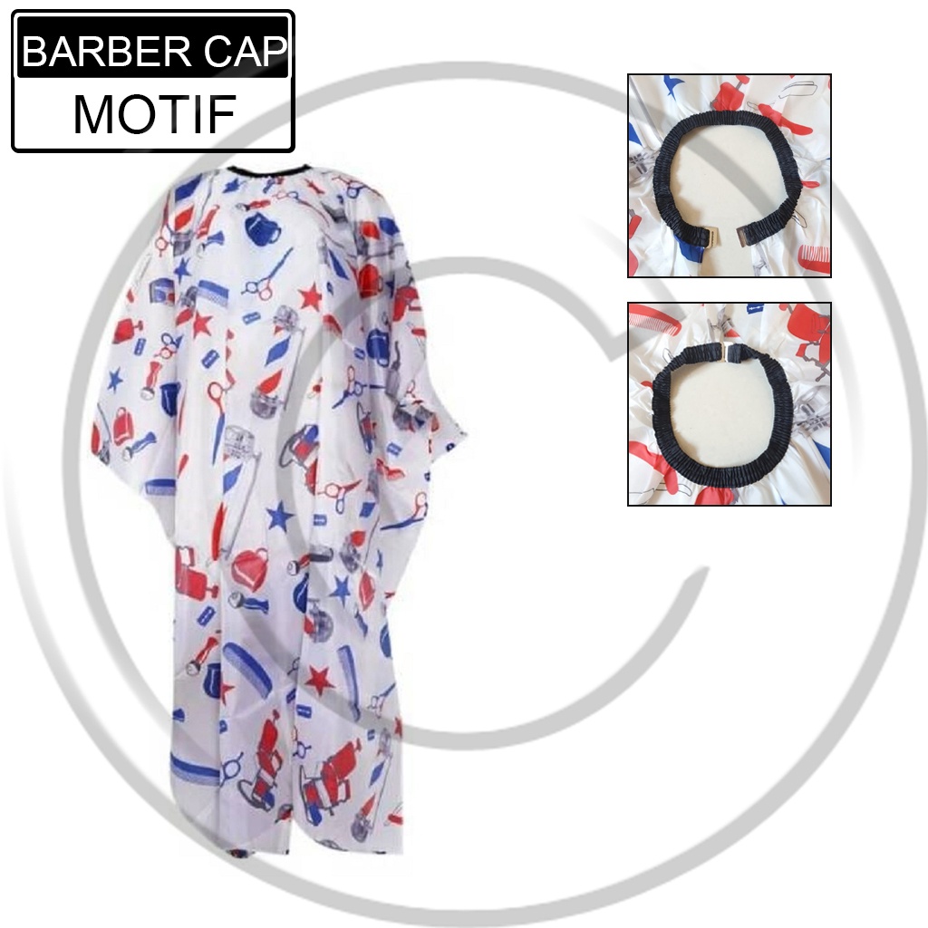 Barber Cape Corak Motif / Kep Pangkas Rambut Salon - CO