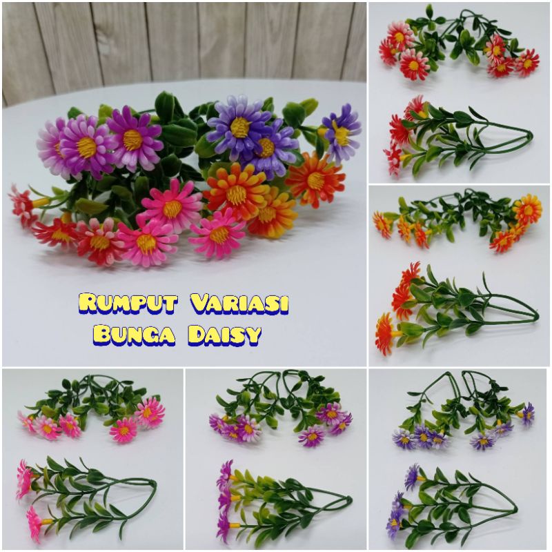 Jual Rumput Bunga Filler Rumput Variasi Bunga Daisy Rumput Imitasi