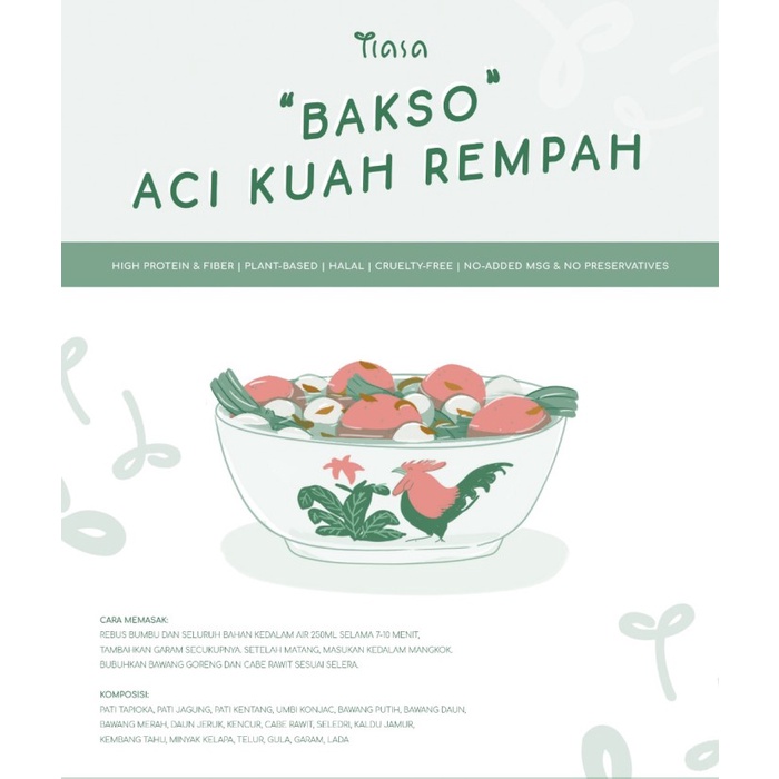 

- BARU TIASA Bakso Aci Kuah Rempah Plant-Based / Vegetarian