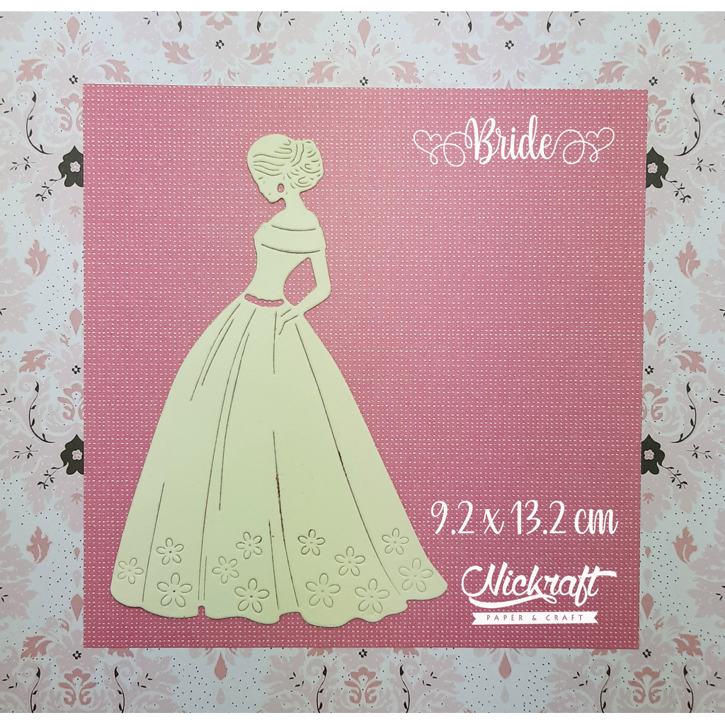 

BRIDE - Bahan Hiasan Scrapbook Scrapframe Siluet Pengantin Wanita
