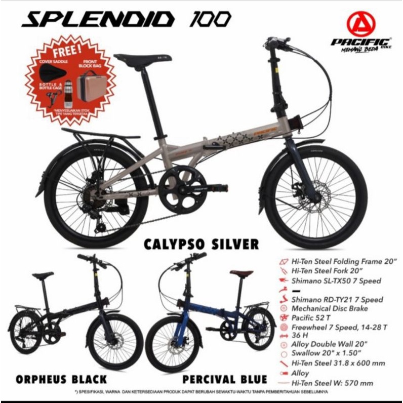 Sepeda Lipat 20 Pacific Splendid 100