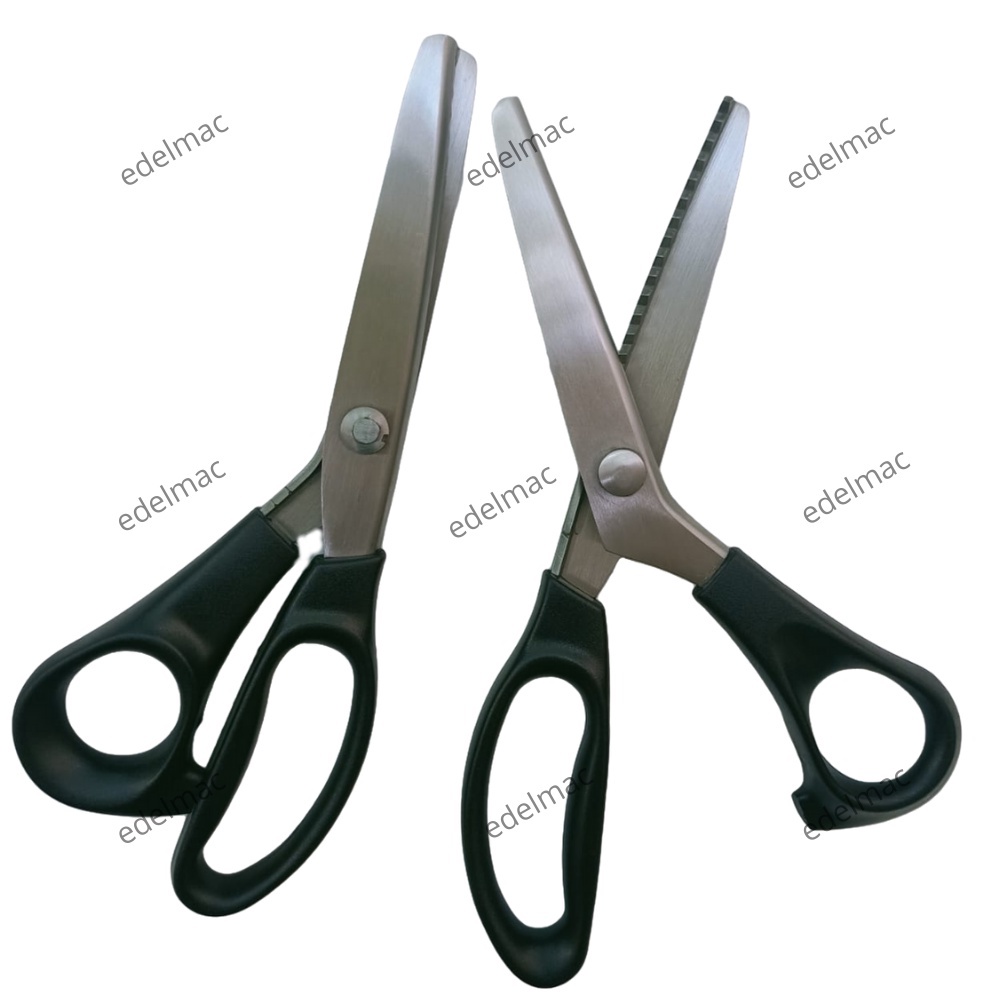 Gunting Kain Zig Zag Black Besar | Zig Zag Scissors Balltex