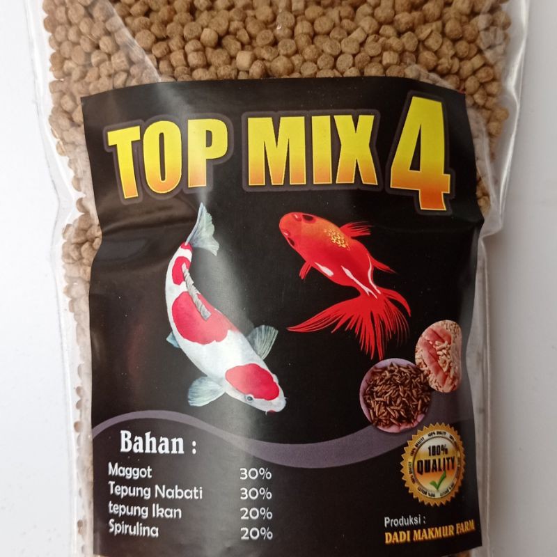 500GR PELET MAGGOT MAGOT TOP MIX4 size 1,2,3,5mm PAKAN IKAN KOI LOUHAN OSCAR MAS KOKI AROWANA DLL