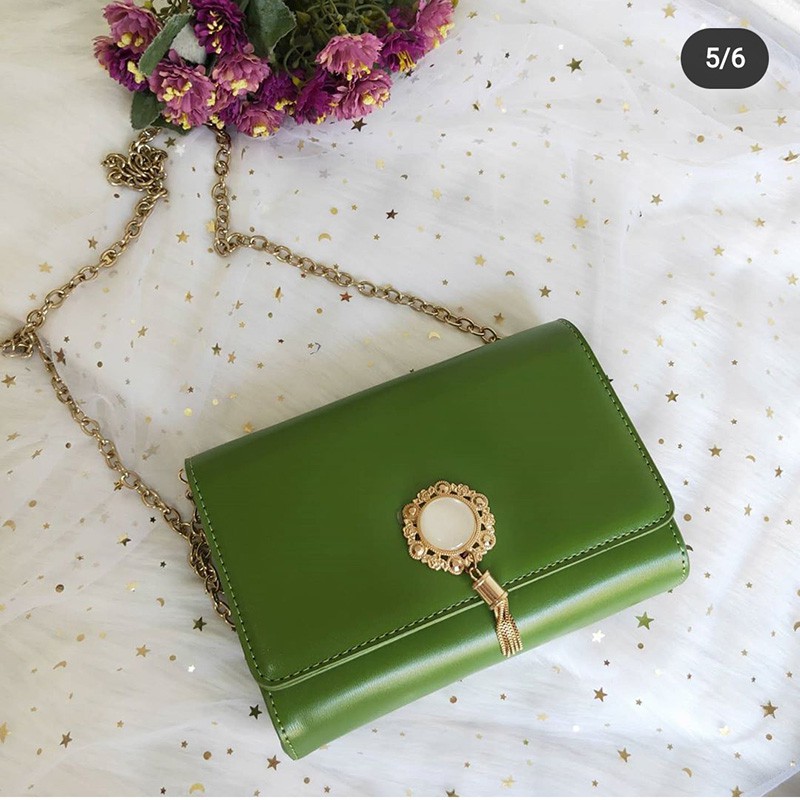 tas import wanita selempang sling bag cewek kulit pu tali rantai murah