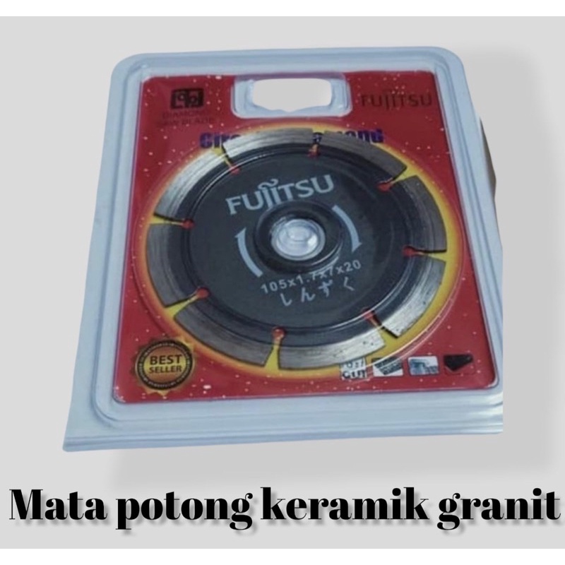 Mata gerinda potong keramik Fujitsuk diamond wheel 4” merah