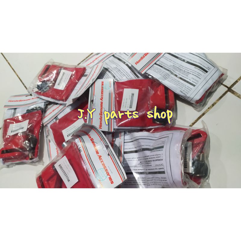 Honda disk lock kunci gembok piringan cakram bisa untuk semua motor yamaha honda suzuki kawasaki-dll original AHM 03512-HDL-000