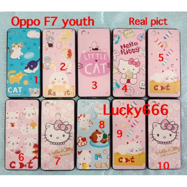 Fuze case karakter oppo f7 silikon timbul oppo f7 youth f 7 fingerprint