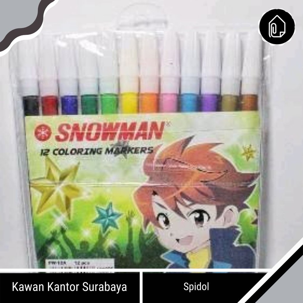

Spidol Snowman 12 warna(PW-12A)