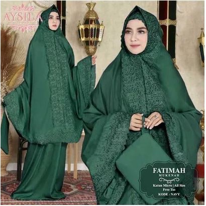 Mukena Dewasa Fatimah Jumbo Model Terbaru Full Bordir Mewah (BISA COD SELURUH INDONESIA)