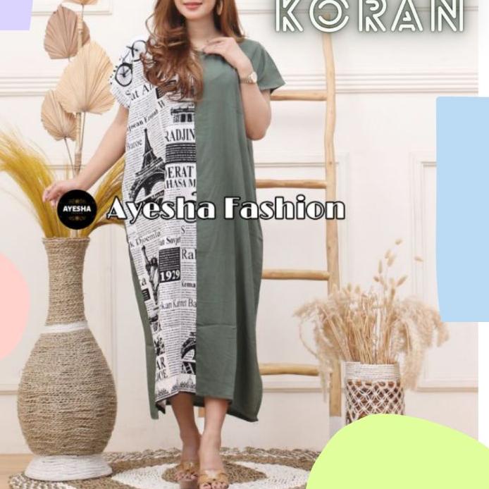 ● Daster Kekinian KORAN Jumbo Arab Busui Model Terbaru Lowo Kelelawar Kalong Oblong Daster Katun Ray