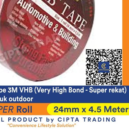

☝ 3M VHB Tape (Double Tape- 24mm x 4,5 m) ➽