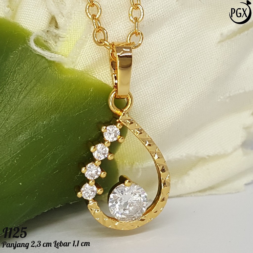 PGX Liontin Kalung Xuping Wanita Perhiasan Lapis Emas Aksesoris Fashion - I125