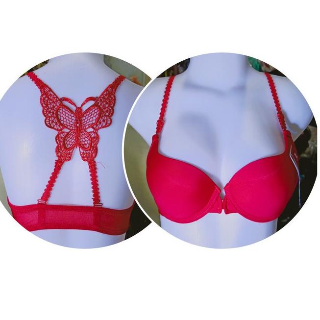 ➯ BH Wanita Kupu-Kupu kait Kancing Depan Berkawat / Bra wanita kupu ✱