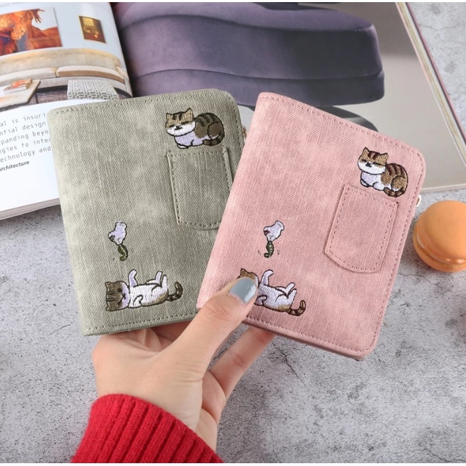 Dompet wanita Karakter Kucing lucu wallet import cewek korea NJ170