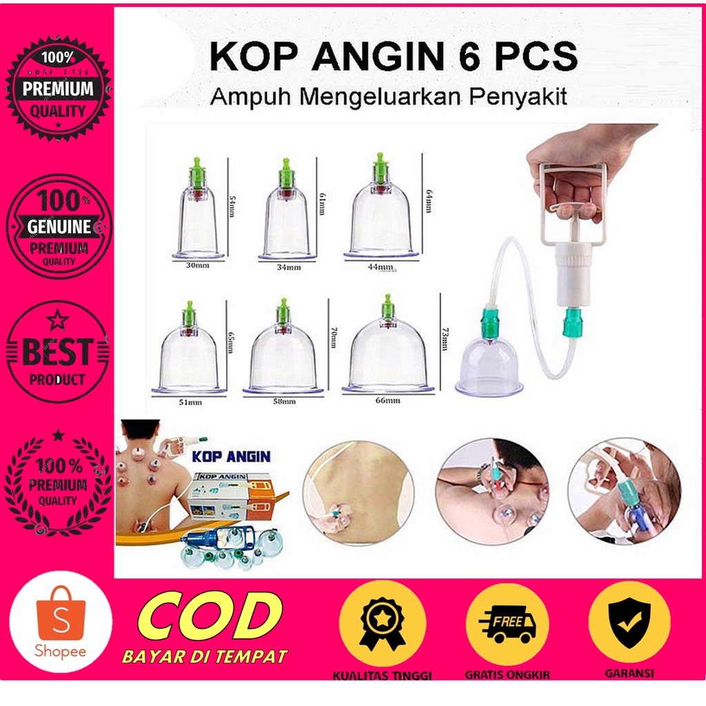 KOP ANGIN BEKAM 6IN1 KOP ANGIN 6PCS KOP ANGIN LENGKAP ISI 6 CUP ALAT BEKAM UNTUK MENGOBATI MASUK ANG
