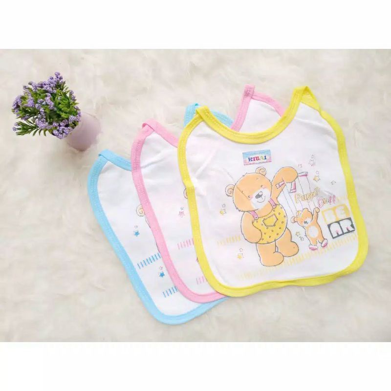 SS - 12 Pcs 1 Lusin  Celemek Makan Bayi / Celemek Liur / Lap Liur Bayi