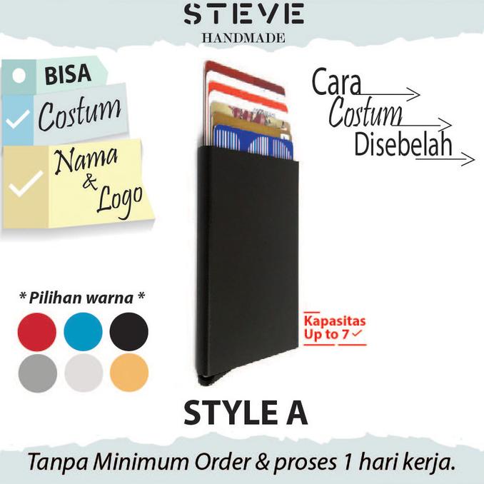 

Office & Stationery | Document Organizer | Dompet Kartu Rfid Tempat Kartu Credit Card Holder Style A Black Custom | Best Seller