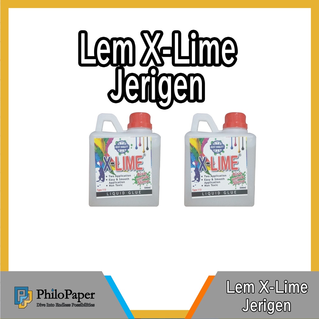 

ATK ~ Lem X - Lime Jerigen 500 ml / Glue Bahan Slime