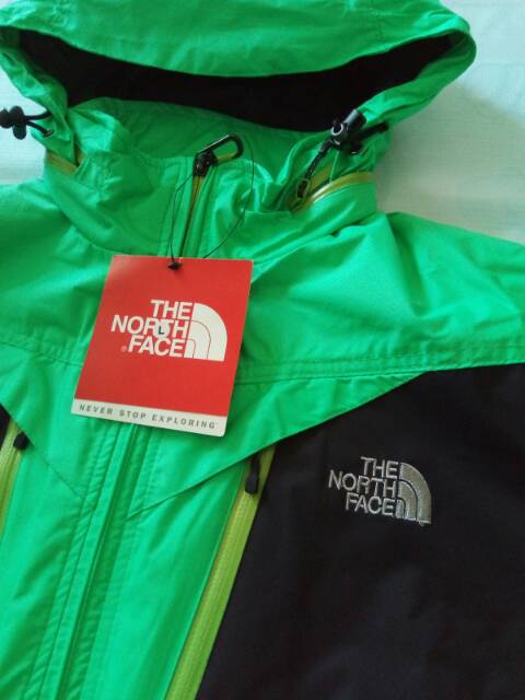 Thomgear Jaket The North Face Hijau Kawasaki Ninja Waterproof