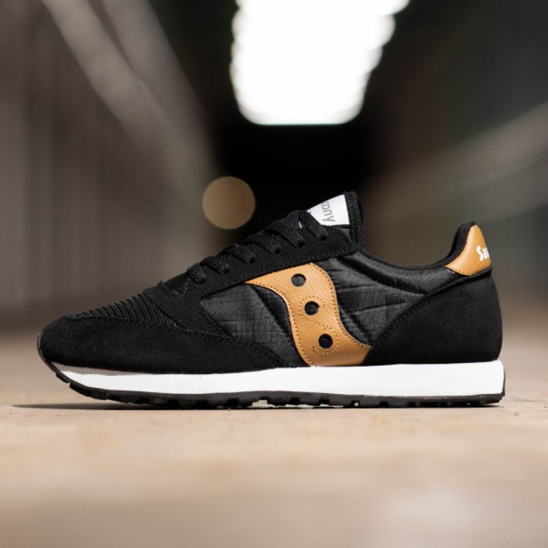 SEPATU KETS SAUCONY JAZZ VINTAGE BLACK BROWN