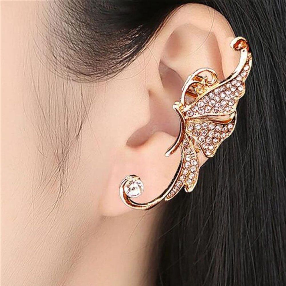 Lily Ear Wrap Fashion Hadiah Perhiasan Tragus Earrings Anting Kupu-Kupu