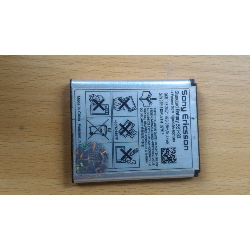 Batre hp sony ericsson BST-33 jadul original