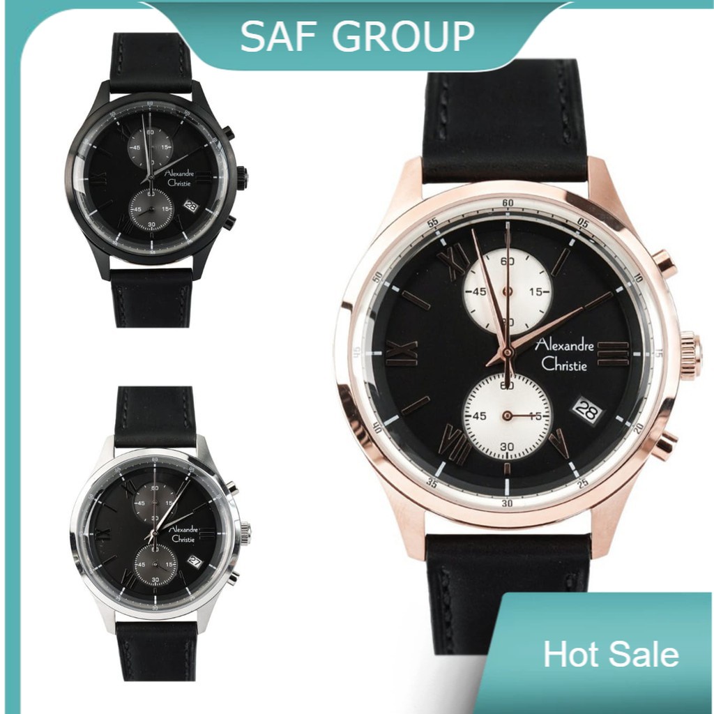 JAM TANGAN PRIA ALEXANDRE CHRISTIE AC 6575 LEATHER ORIGINAL by plp