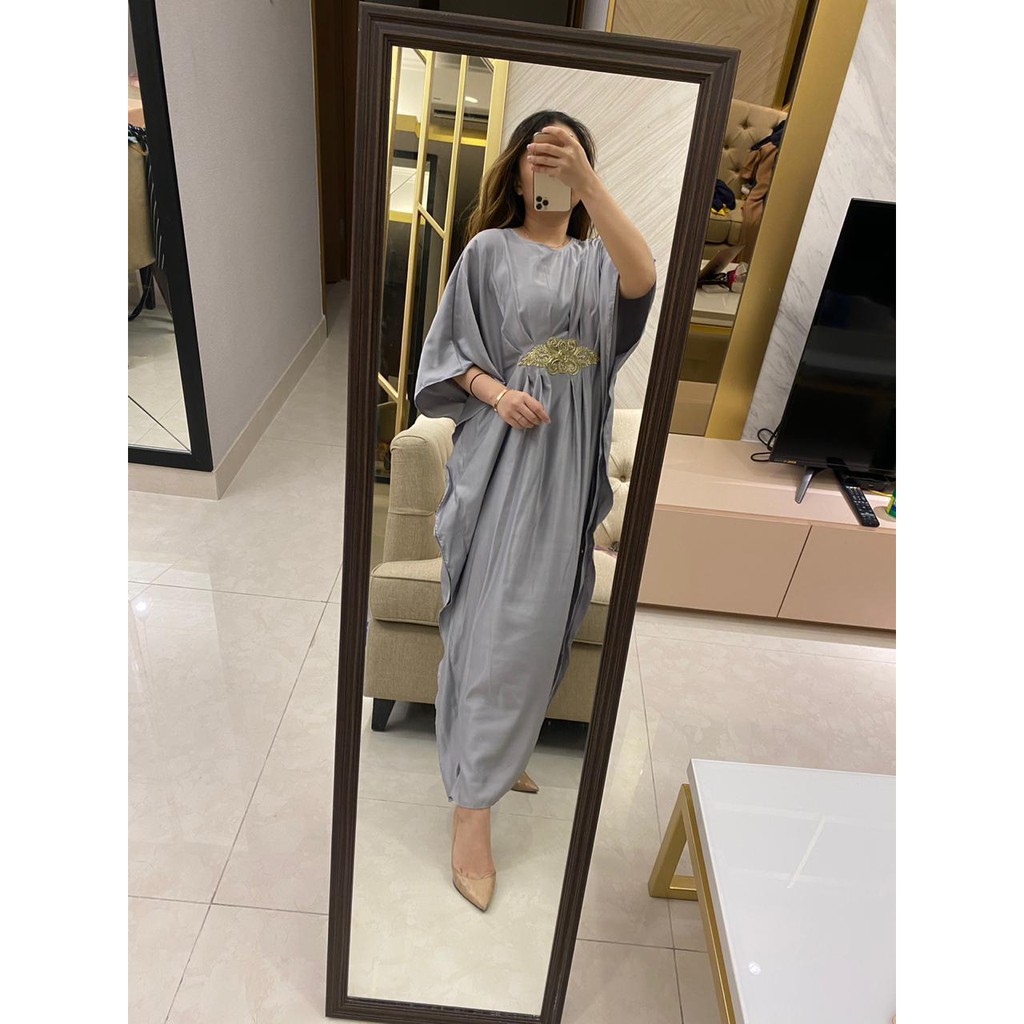 075#DRESSSATIN/DRESSMUSLIMWANITA/KAFTANMUSLIM/KAFTANPREMIUM