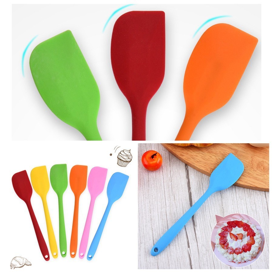 Spatula Scraper Silikon Bahan Food Grade Tahan Panas Anti Lengket