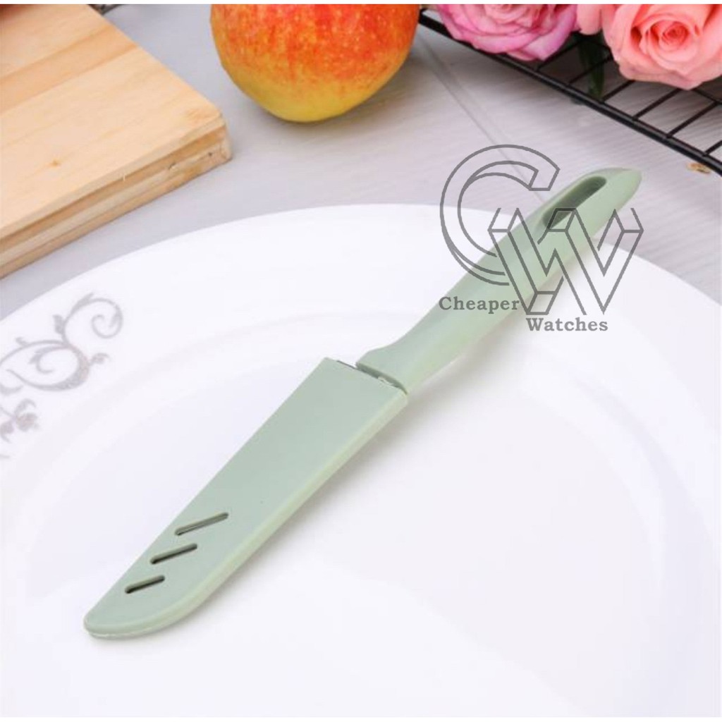 Cheaper-Pisau Dapur Stainless Steel Knife Buah Sayur Kupas Potong Serbaguna Warna Warni