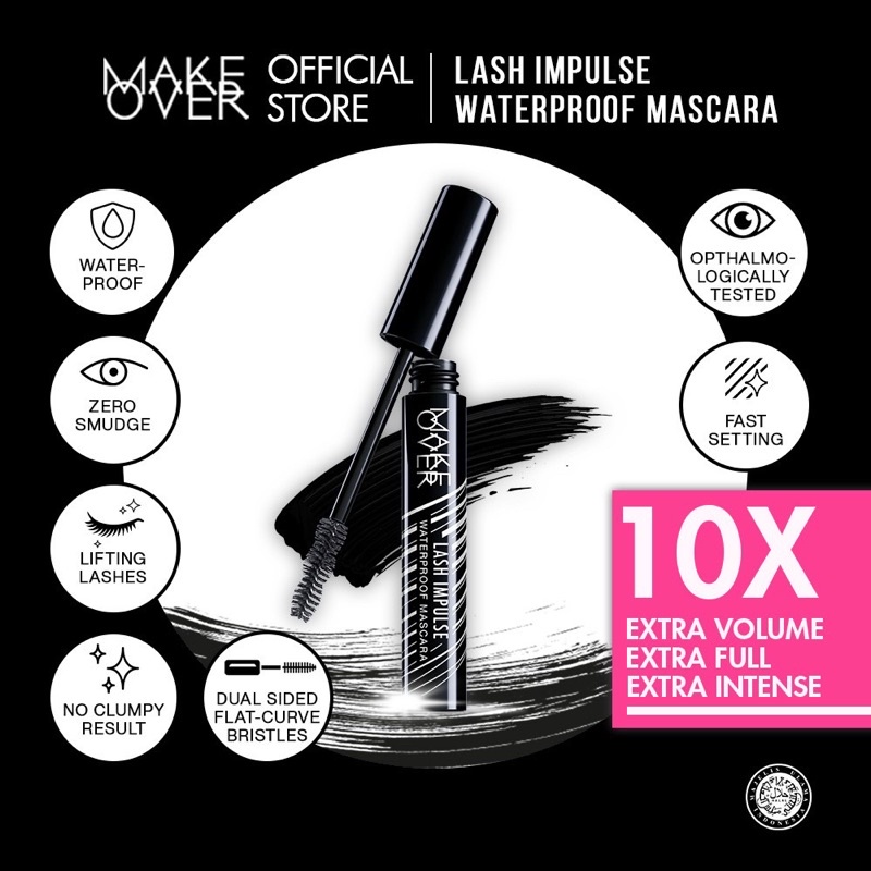 MAKE OVER Lash Impulse Waterproof Mascara 9 ml - Mascara Waterproof &amp; Smudgeproof