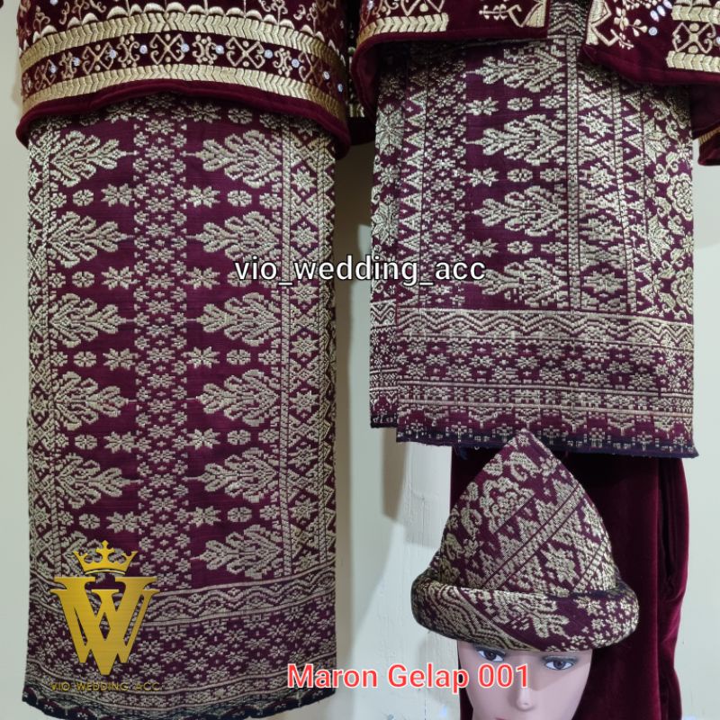 Set Songket palembang siap pakai (tenun asli)