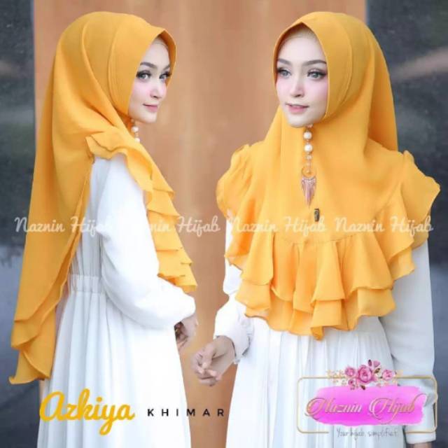 Hijab Instan Khimar Azkiya Bahan Ceruti Babydoll