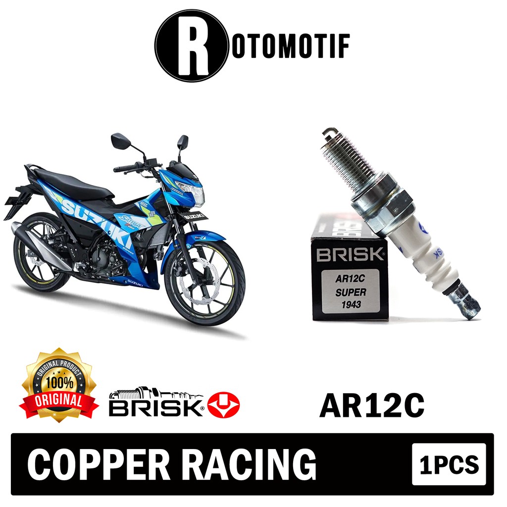 Busi Motor Suzuki Satria Fu Brisk Copper Racing AR12C