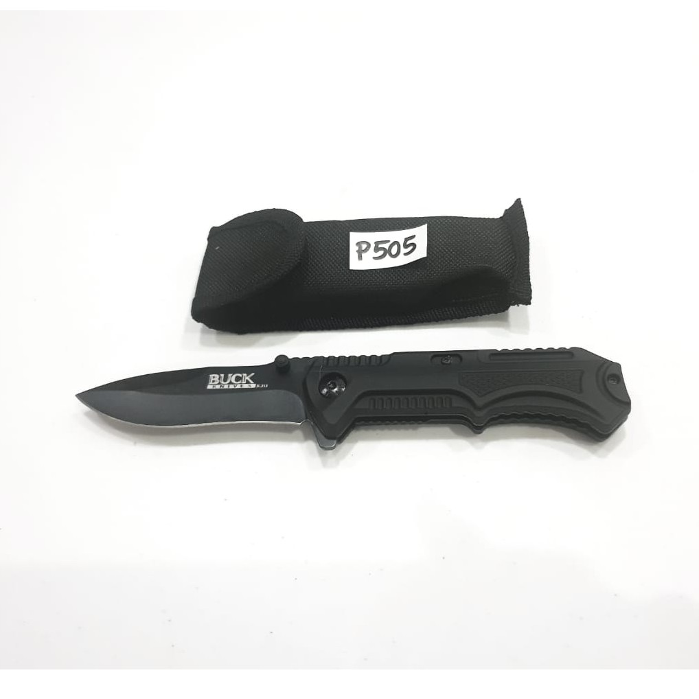 Hot Promo! PISAU LIPAT CK BUCK P505 FOLDING KNIFE BLACK POCKET KNIFE OUTDOOR Baru!