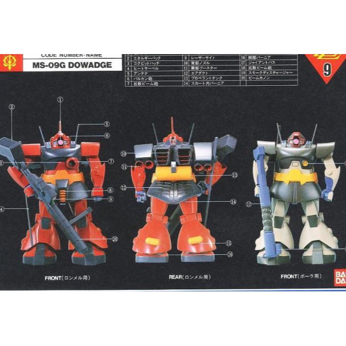 Jual Hanya Disini Bandai 1 144 Gundam Zz No 09 Ms 09g Dowadge Vintage Rare Indonesia Shopee Indonesia