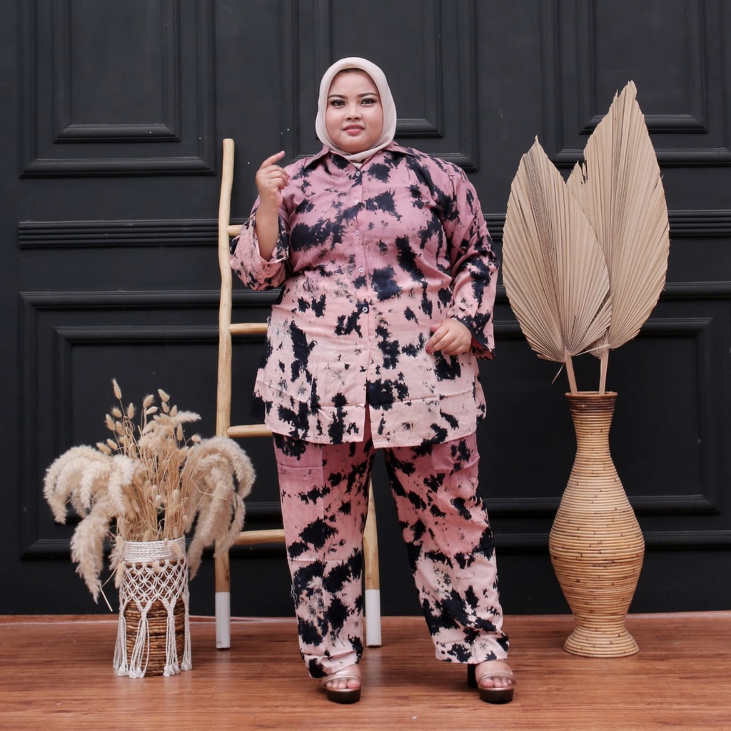 one set jumbo ld 130 murah - baju one set wanita kekinian - one set wanita kekinian, fashion muslim