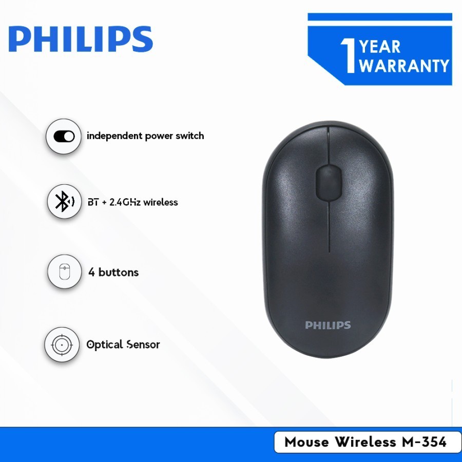 Philips M354 Mouse Bluetooth + Wireless M-354