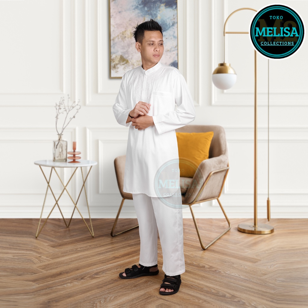 baju koko setelan pakistan dewasa bahan poli katun Setelan Kurta Pakistan Koko Muslim Lengan Panjang Dewasa Remaja Pria Laki Laki Ukuran M L XL