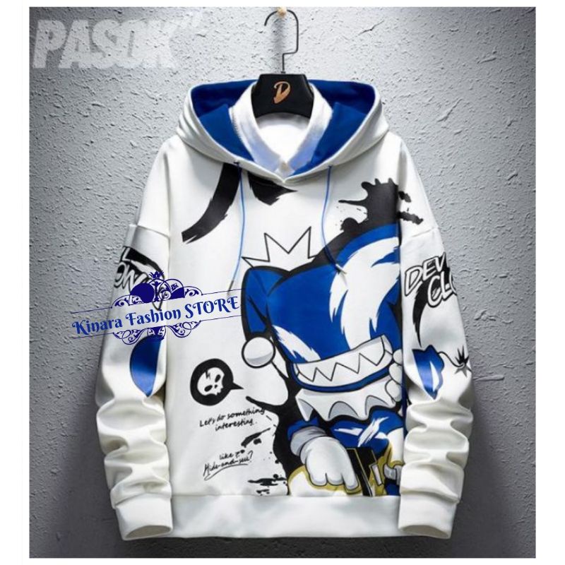 Jaket Hoodie sweater oversize pakaian pria wanita Outerwear Korean Style SONIC MONSTER Baru