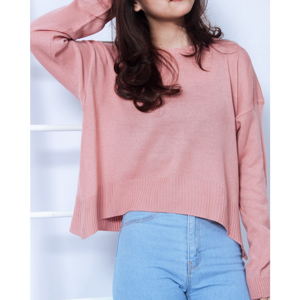 SWEATER RAJUT WANITA/SWEATER RAJUT CROP/SWEATER WANITA/ATASAN RAJUT CROP/ATASAN WANITA/CROP SAFIRA