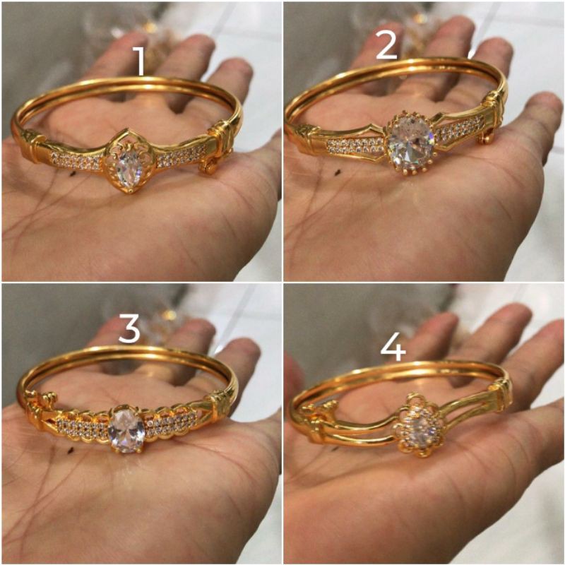 Fourfashion Gelang Bangle Dewasa Xuping Motif Permata Kekinian YT04