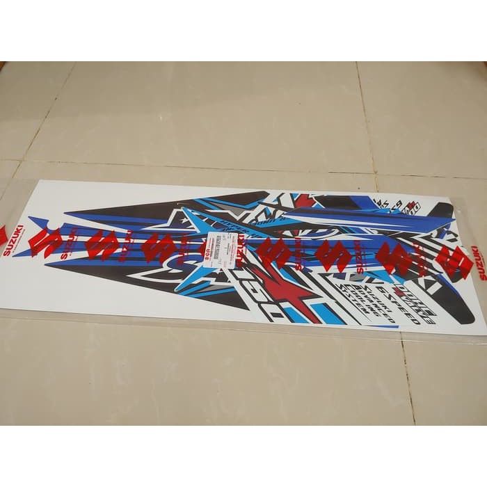 Striping Satria Fu 2014 Putih Biru Original SGP