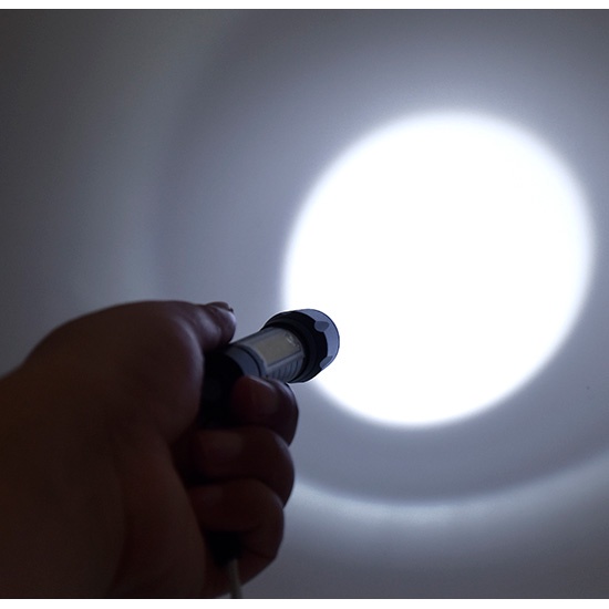 senter LED Albinaly Senter LED USB Rechargeable Q5 + COB 2300 Lumens