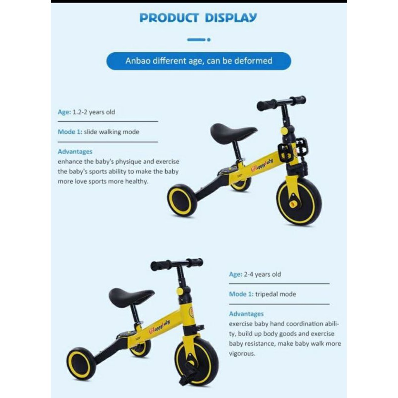 Balance Bike 3in 1 Happy Baby