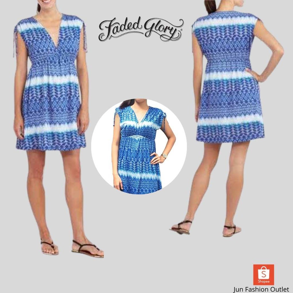[2 varian] FADED GLORY - kimono dress motif